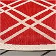 Pemberly Row Polypropylene Red Indoor Outdoor Rug - Round 7'10