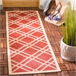 Pemberly Row Polypropylene Red Indoor Outdoor Rug - Runner 2'3