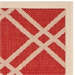 Pemberly Row Polypropylene Red Indoor Outdoor Rug - Runner 2'3