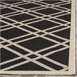 Pemberly Row Polypropylene Black Indoor Outdoor Rug - 2' x 3'7
