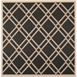 Pemberly Row Polypropylene Black Indoor Outdoor Rug - Square 7'10