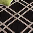 Pemberly Row Polypropylene Black Indoor Outdoor Rug - Square 7'10