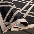 Pemberly Row Polypropylene Black Indoor Outdoor Rug - Square 7'10