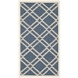 Pemberly Row Polypropylene Navy Indoor Outdoor Rug - 4' x 5'7