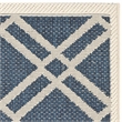 Pemberly Row Polypropylene Navy Indoor Outdoor Rug - Runner 2'7