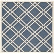 Pemberly Row Polypropylene Navy Indoor Outdoor Rug - Square 4'