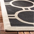 Pemberly Row Polypropylene Black Indoor Outdoor Rug - 5'3