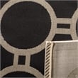 Pemberly Row Polypropylene Black Indoor Outdoor Rug - 5'3