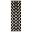 Pemberly Row Polypropylene Black Indoor Outdoor Rug - Runner 2'3