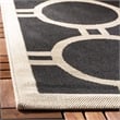 Pemberly Row Polypropylene Black Indoor Outdoor Rug - Square 7'10