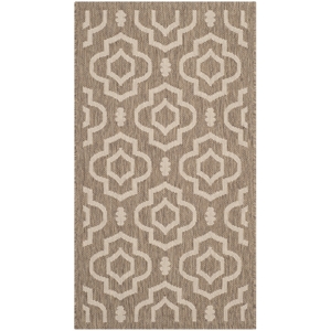 Pemberly Row Polypropylene Brown Indoor Outdoor Rug - 2' x 3'7&quot