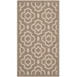 Pemberly Row Polypropylene Brown Indoor Outdoor Rug - 2' x 3'7