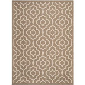 Pemberly Row Polypropylene Brown Indoor Outdoor Rug - 6'7&quot x 9'6&quot