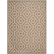 Pemberly Row Polypropylene Brown Indoor Outdoor Rug - 6'7
