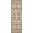 Pemberly Row Polypropylene Brown Indoor Outdoor Rug - Runner 2'3