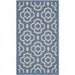 Pemberly Row Polypropylene Blue Indoor Outdoor Rug - 2' x 3'7