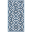 Pemberly Row Polypropylene Blue Indoor Outdoor Rug - 2'7
