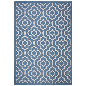 Pemberly Row Polypropylene Blue Indoor Outdoor Rug - 5'3&quot x 7'7&quot
