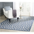 Pemberly Row Polypropylene Blue Indoor Outdoor Rug - 9' x 12'