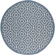 Pemberly Row Polypropylene Blue Indoor Outdoor Rug - Round 7'10