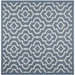 Pemberly Row Polypropylene Blue Indoor Outdoor Rug - Square 7'10