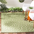 Pemberly Row Polypropylene Green Indoor Outdoor Rug - 2'7