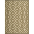Pemberly Row Polypropylene Green Indoor Outdoor Rug - 4' x 5'7