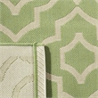 Pemberly Row Polypropylene Green Indoor Outdoor Rug - Runner 2'3