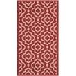 Pemberly Row Polypropylene Red Indoor Outdoor Rug - 2'7
