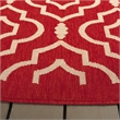 Pemberly Row Polypropylene Red Indoor Outdoor Rug - Round 7'10