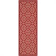 Pemberly Row Polypropylene Red Indoor Outdoor Rug - Runner 2'3