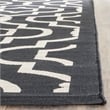 Pemberly Row Polypropylene Black Indoor Outdoor Rug - Runner 2'7
