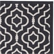 Pemberly Row Polypropylene Black Indoor Outdoor Rug - Runner 2'7