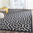 Pemberly Row Polypropylene Black Indoor Outdoor Rug - Square 7'10