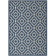 Pemberly Row Polypropylene Navy Indoor Outdoor Rug - 4' x 5'7