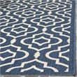 Pemberly Row Polypropylene Navy Indoor Outdoor Rug - 4' x 5'7