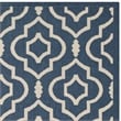 Pemberly Row Polypropylene Navy Indoor Outdoor Rug - 5'3