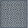 Pemberly Row Polypropylene Navy Indoor Outdoor Rug - Square 6'7