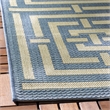 Pemberly Row Polypropylene Blue Indoor Outdoor Rug - Runner 2'3