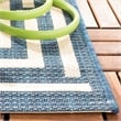 Pemberly Row Polypropylene Navy Indoor Outdoor Rug - 4' x 5'7