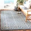 Pemberly Row Polypropylene Navy Indoor Outdoor Rug - Round 5'3