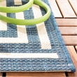 Pemberly Row Polypropylene Navy Indoor Outdoor Rug - Square 6'7