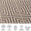 Pemberly Row Polypropylene Grey Indoor Outdoor Rug - Runner 2'3
