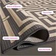 Pemberly Row Polypropylene Grey Indoor Outdoor Rug - Runner 2'3