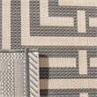 Pemberly Row Polypropylene Grey Indoor Outdoor Rug - Runner 2'3