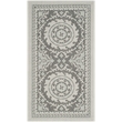 Pemberly Row Polypropylene Light Grey Indoor Outdoor Rug - 2'7