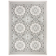 Pemberly Row Polypropylene Light Grey Indoor Outdoor Rug - 8' x 11'