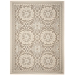 Pemberly Row Polypropylene Beige Indoor Outdoor Rug - 6'7