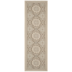 Pemberly Row Polypropylene Beige Indoor Outdoor Rug - Runner 2'7&quot x 8'2&quot