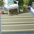 Pemberly Row Polypropylene Beige Indoor Outdoor Rug - 4' x 5'7